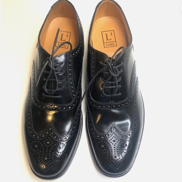 Style 202 B, Blk Polished Leather Brogue Shoes | UK 9 | US 10 | - Picture 2 of 15